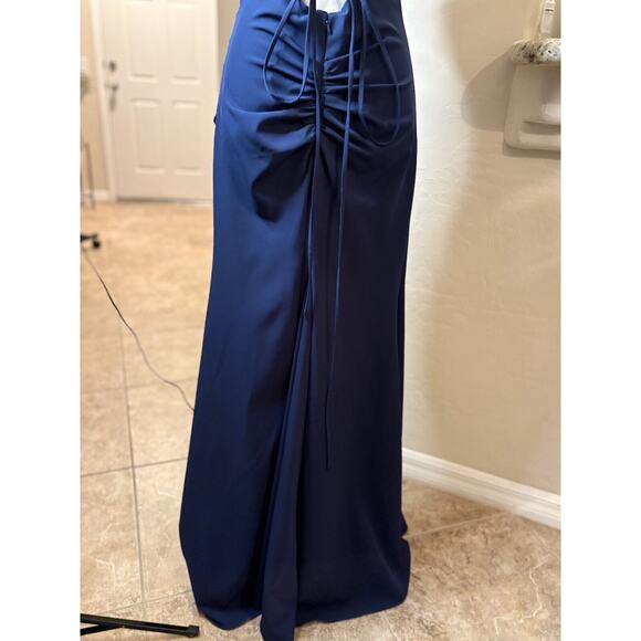 Galina Signature Navy Blue Formal Gown Crisscross back Size 4 NEW MSRP $189 - Picture 11 of 16